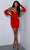 Johnathan Kayne 2860S - Sweetheart Velvet Cocktail Dress Cocktail Dresses 00 / Red