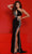Johnathan Kayne 2917 - One-Sleeve Keyhole Accented Prom Gown Evening Dresses 00 / Black