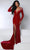 Johnathan Kayne 2927 - Long Sleeve Queen Anne Evening Gown Evening Dresses 00 / Magenta