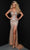 Johnathan Kayne 2932 - Illusion V-Neck Beaded Evening Dress Evening Dresses 00 / Nude-Silver