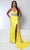 Johnathan Kayne 2952 - Draped Corset Evening Gown Prom Dresses 00 / Yellow