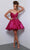 Johnathan Kayne 2962S - Jeweled Waist Cocktail Dress Homecoming Dresses 00 / Magenta