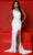 Johnathan Kayne 2963 - Embellished Sheath Evening Gown Prom Dresses 00 / White