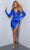 Johnathan Kayne 2976 - Illusion Slit Plunging Cocktail Dress Homecoming Dresses 00 / Royal