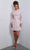 Johnathan Kayne 2980 - Collared Neckline A-Line Cocktail Dress Homecoming Dresses 00 / Pink-Multi