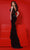 Johnathan Kayne 3100 - Crystal-Studded Strap Velvet Prom Gown Special Occasion Dress