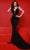 Johnathan Kayne 3100 - Crystal-Studded Strap Velvet Prom Gown Special Occasion Dress