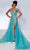 Johnathan Kayne DKS2 - Beaded Overskirt Evening Gown Prom Dresses 00 / Aqua