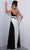 Johnathan Kayne DMH1 - Halter Sleeveless Evening Dress Evening Dresses 12 / Black-White