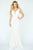 Jolene Collection 19047 - Intricate Motif Long Dress Special Occasion Dress 8 / Off White/Nude