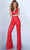 Jovani 00474SC - Sequin Embellished Sleeveless Jumpsuit Evening Dresses 0 / Red