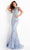 Jovani 00883SC - Illusion Mermaid Long Gown Evening Dresses 10 / Light-Blue