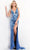 Jovani 02479SC - Plunging V-Neck Cut-Glass Prom Dress Prom Dresses 6 / Nude