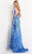 Jovani 02479SC - Plunging V-Neck Cut-Glass Prom Dress Prom Dresses 6 / Nude