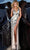 Jovani 02479SC - Plunging V-Neck Cut-Glass Prom Dress Prom Dresses 6 / Nude