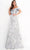 Jovani 02921SC - Short Sleeve Tiered Evening Gown Evening Dresses 24 / Grey Multi