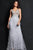 Jovani - 03023 Sheer Bodice Beaded Adorned Feather Fitted Evening Gown Prom Dresses