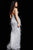 Jovani - 03023 Sheer Bodice Beaded Adorned Feather Fitted Evening Gown Prom Dresses