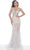 Jovani 03023SC - Feather Detailed V-Neck Prom Gown Prom Dresses 6 / Lilac