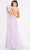 Jovani 03023SC - Feather Detailed V-Neck Prom Gown Prom Dresses 6 / Lilac