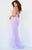 Jovani 03023SC - Feather Detailed V-Neck Prom Gown Prom Dresses 6 / Lilac