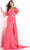 Jovani 04350SC - Off Shoulder Crepe Evening Dress Prom Dresses 14 / Navy