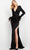 Jovani 04501SC - Feather Tuxedo Evening Gown Evening Dresses