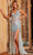 Jovani 06308SC - Beaded Mesh Sleeveless Prom Gown Prom Dresses 0 / Light-Blue