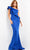 Jovani 06708 - Asymmetrical Drape Evening Dress Evening Dresses 00 / Royal