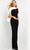 Jovani 06875 - One-Long Sleeve High Neck Jumpsuit Formal Pantsuits 00 / Black/Offwhite