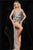 Jovani 07031SC - Fringed Shoulder Sheath Prom Gown Prom Dresses 14 / Nude/Gunmetal