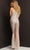 Jovani 07079SC - Illusion Asymmetric Neck Jumpsuit Prom Dresses 2 / Off-White