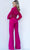 Jovani 07227SC - Long Sleeve Two Piece Jumpsuit Formal Pantsuits 4 / Fuchsia