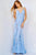 Jovani - 07296 Illusion Embroidered Mermaid Gown Prom Dresses 00 / Periwinkle