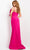 Jovani 07306 - One-Sleeve Fitted Evening Dress Prom Dresses 00 / Fuchsia