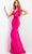 Jovani 07306 - One-Sleeve Fitted Evening Dress Prom Dresses 00 / Fuchsia