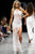 Jovani - 07948 Asymmetrical Beaded Sheer Dress Prom Dresses 00 / Off-White