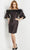 Jovani 08211SC - Feather Detailed Cocktail Dress Cocktail Dresses 12 / Black