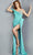 Jovani 09045SC - One Shoulder Prom Dress with Slit Prom Dresses 00 / Green