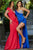 Jovani 09045SC - One Shoulder Prom Dress with Slit Prom Dresses 00 / Red