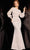 Jovani 09470SC - Appliqued Long Sleeve Evening Gown Evening Dresses 8 / Navy