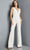 Jovani 09479SC - Plunging V-Neck Jumpsuit with Cape Formal Pantsuits 12 / Black