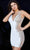 Jovani 09739 - V Neck Cocktail Dress Cocktail Dresses 00 / Off-White