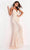 Jovani 1012 - V Neck Sequin Prom Gown Pageant Dresses 00 / Rose/Gold