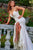 Jovani 1012 - V Neck Sequin Prom Gown Pageant Dresses 00 / White