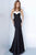 Jovani 12020SC - Bow Back Trumpet Evening Dress Evening Dresses 12 / Black/White