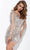 Jovani 171300SC - Rhinestoned Long Sleeve Cocktail Dress Cocktail Dresses 0 / Nude