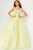 Jovani 1831 - Applique Prom Dress Bridesmaid Dresses 16 / Light Yellow