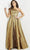 Jovani 22268SC - Ruffled One Shoulder Evening Gown Evening Dresses 6 / Wine