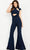 Jovani 22842 - Cut-Out Detailed High Neck Jumpsuit Formal Pantsuits